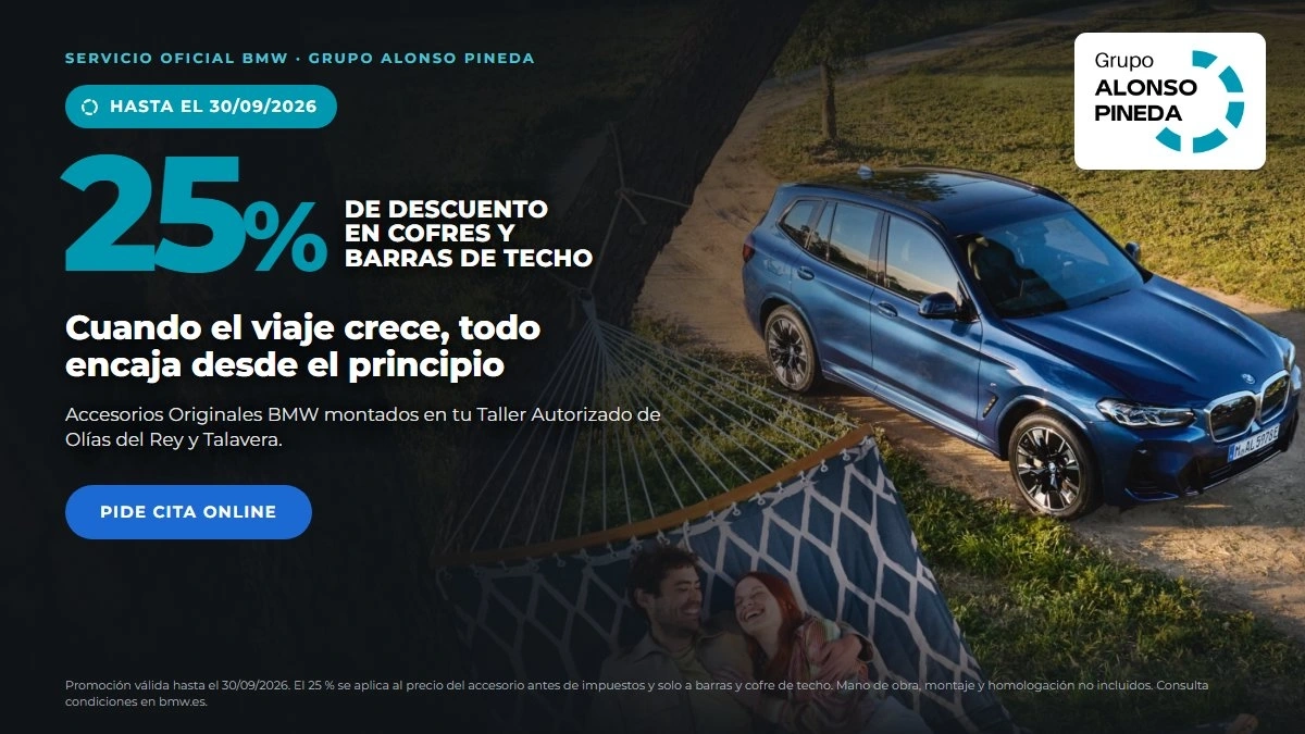 BMW - 25% de descuento en cofres y barras de techo