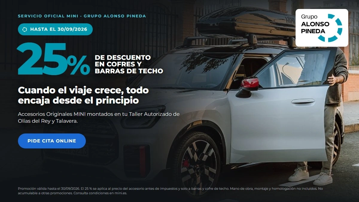 MINI - 25% de descuento en cofres y barras de techo