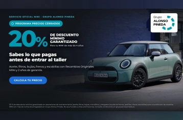 20% de descuento mínimo para tu MINI de más de 4 años