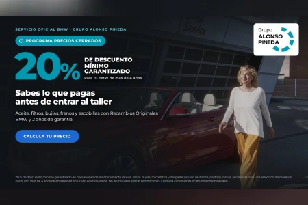 20% de descuento mínimo para tu BMW de más de 4 años