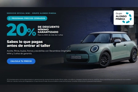 20% de descuento mínimo para tu MINI de más de 4 años